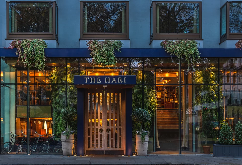 The entrance of The Hari Hotel in London