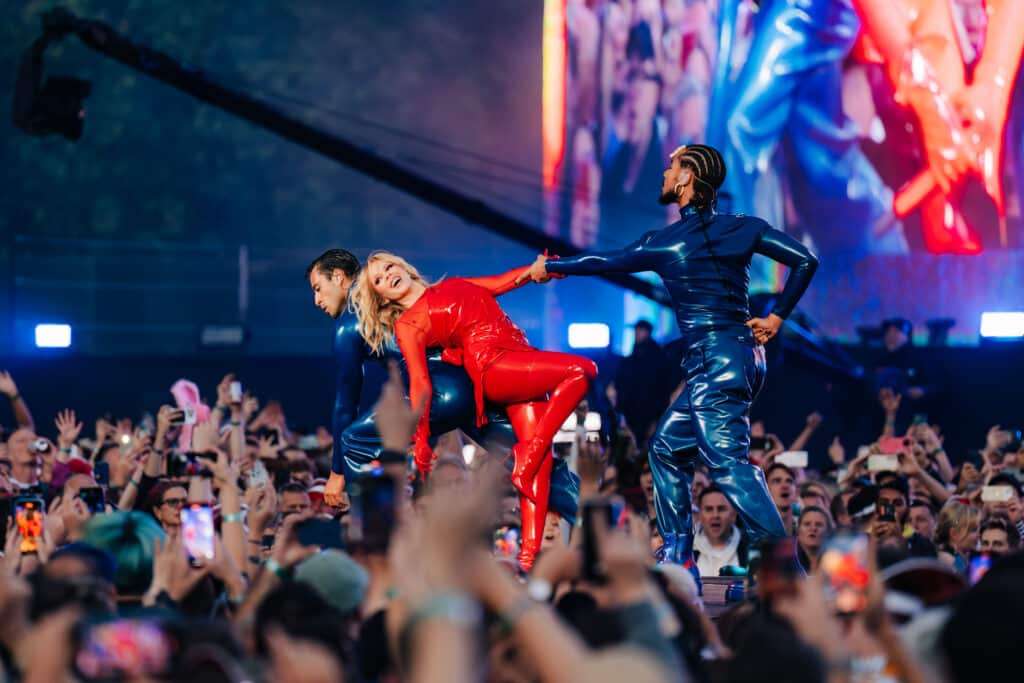 Kylie performs at BST Hyde Park in London