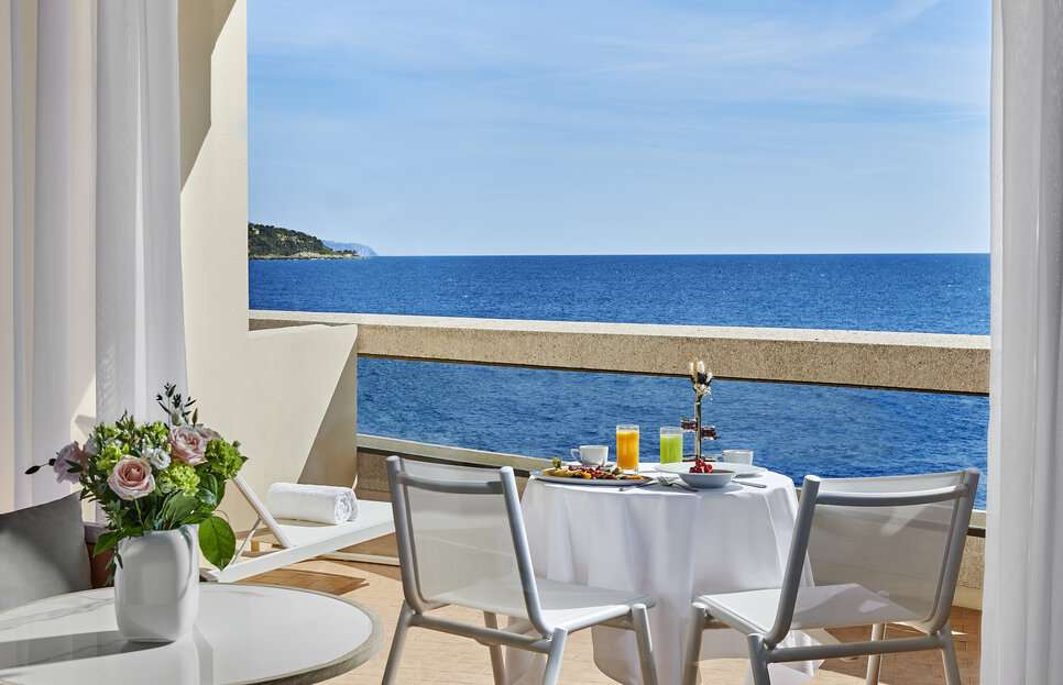 Fairmont Monte Carlo terrace overlooking the water