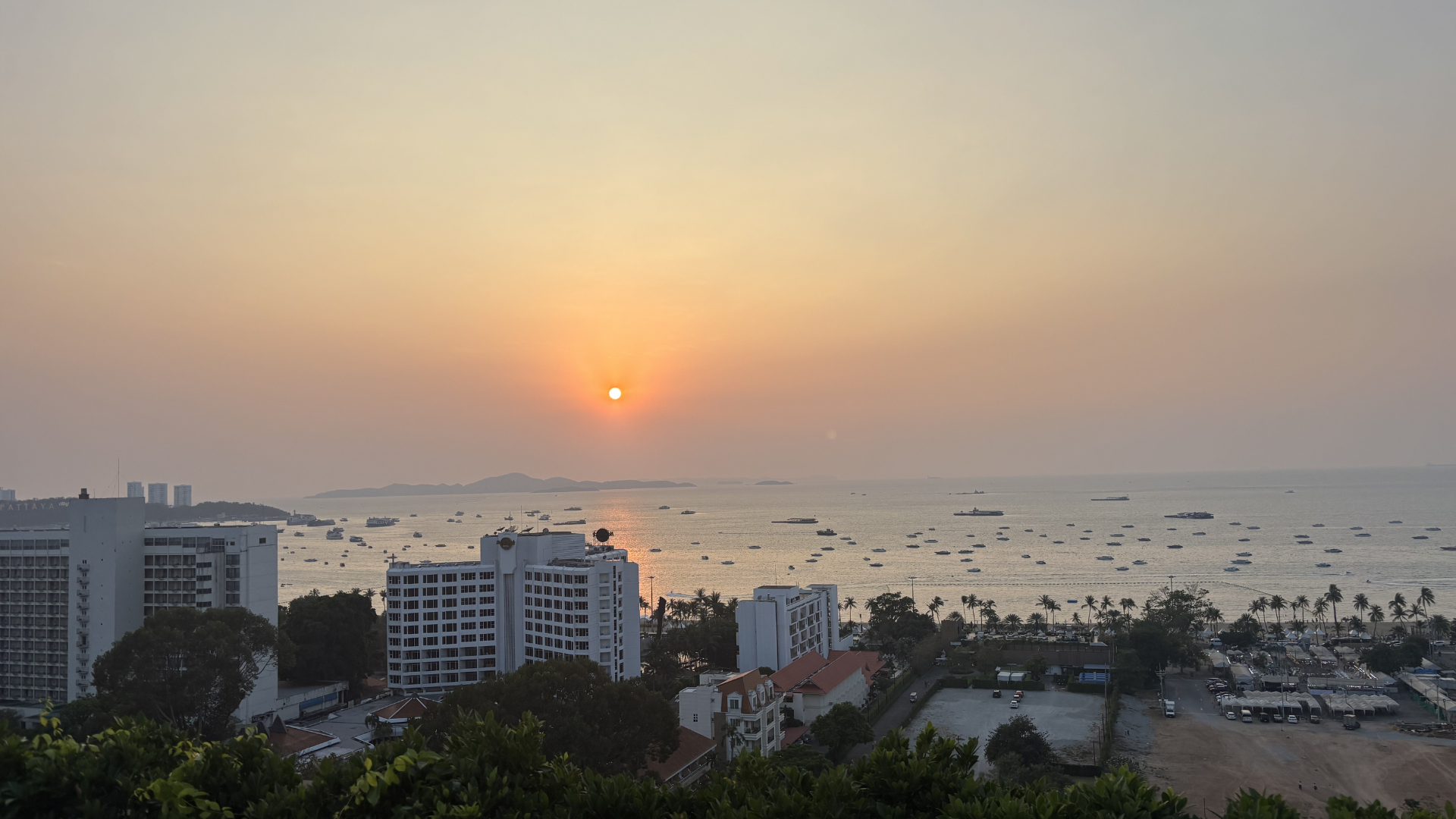 Sunset view of Pattaya