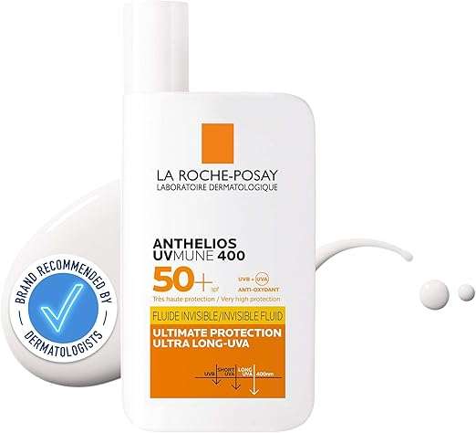 La Roche Posay Anthelios bottle with orange branding.