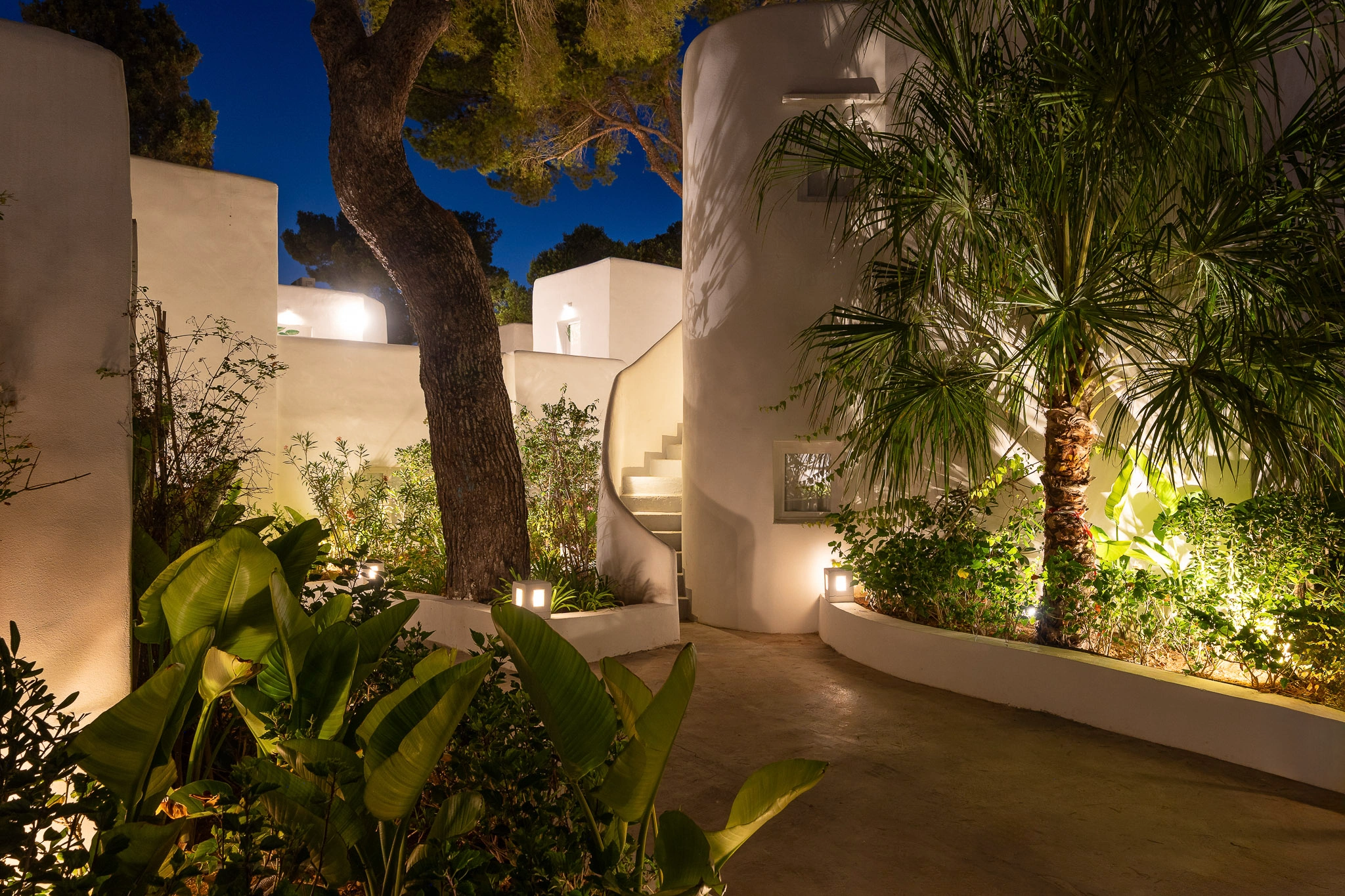 Hotel rooms at Fergus Style Punta Arabi hotel in Es Canar, Ibiza