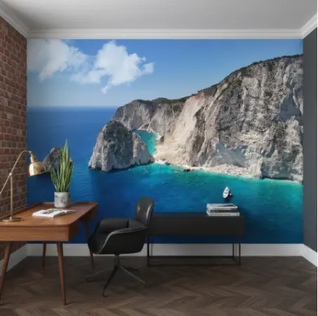 Blue Ocean Cliff Scene
