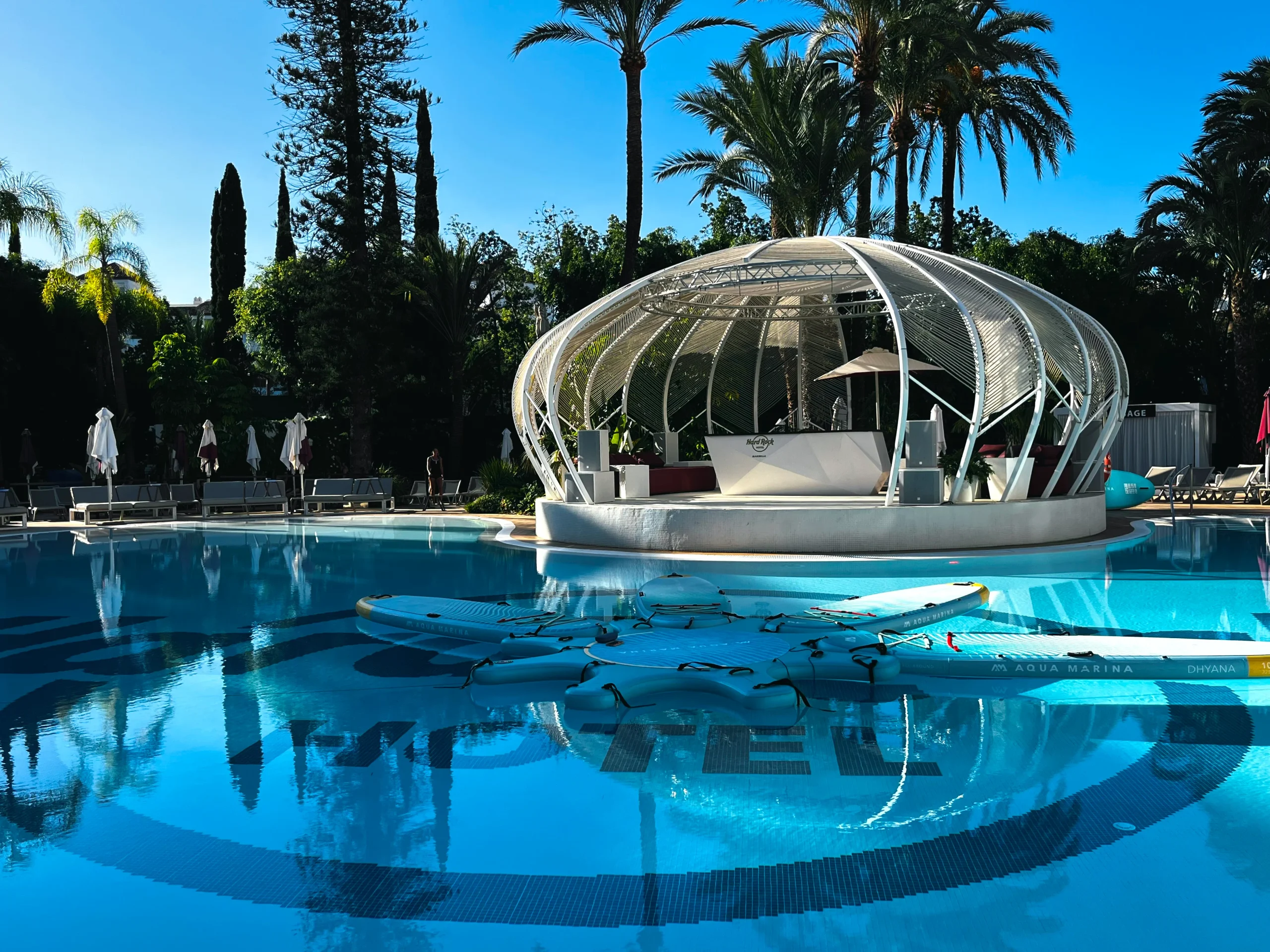 DJ booth at Hard Rock Hotel Marbella
