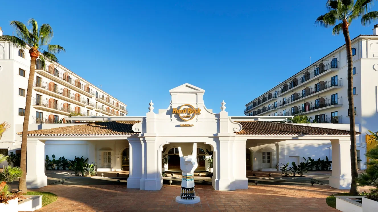 Entrance of the Hard Rock Hotel Marbella