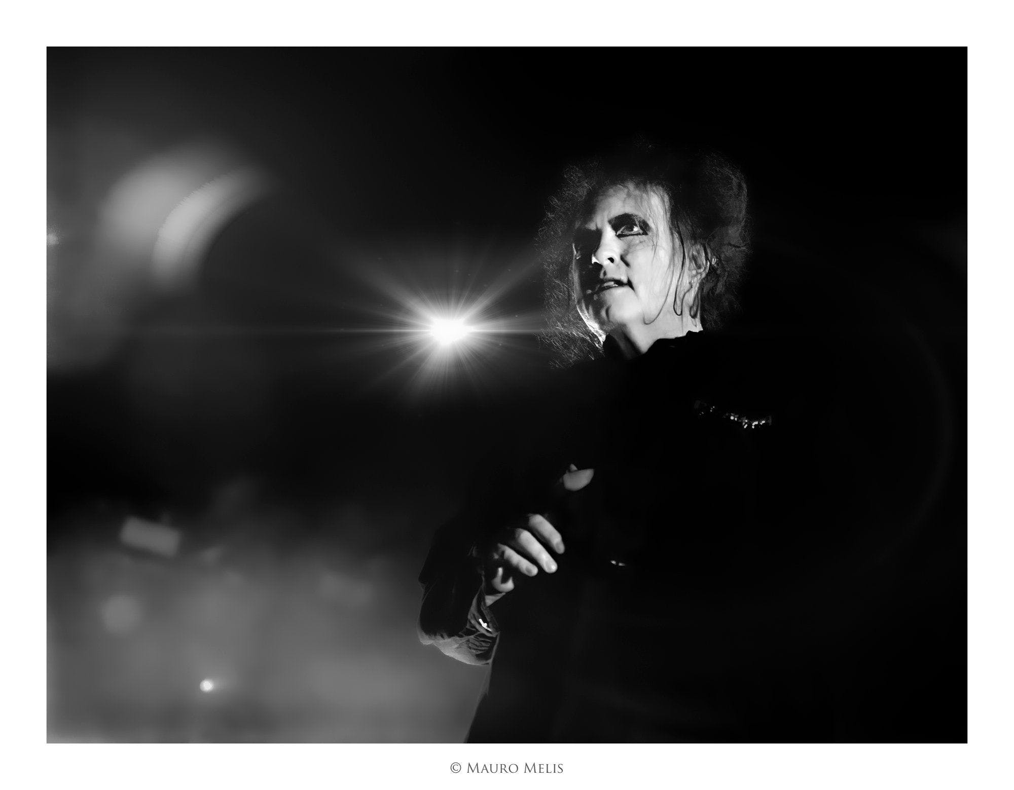 Robert Smith of The Cure performs at the Nelson Mandela Forum in Florence, Italy